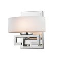 Z-Lite Cetynia 1 Light Vanity, Chrome & Matte Opal 3011-1V-LED